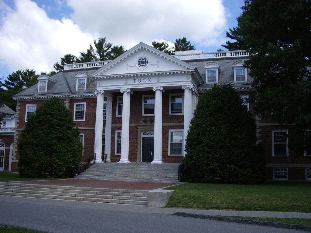 Tuck School of Business at the campus of Dartmouth College in Hanover, NH