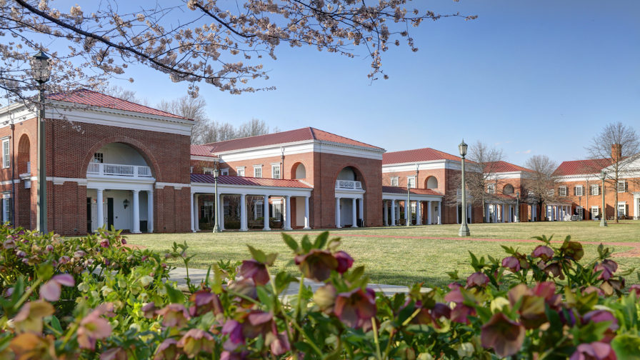UVA Darden campus in springtime